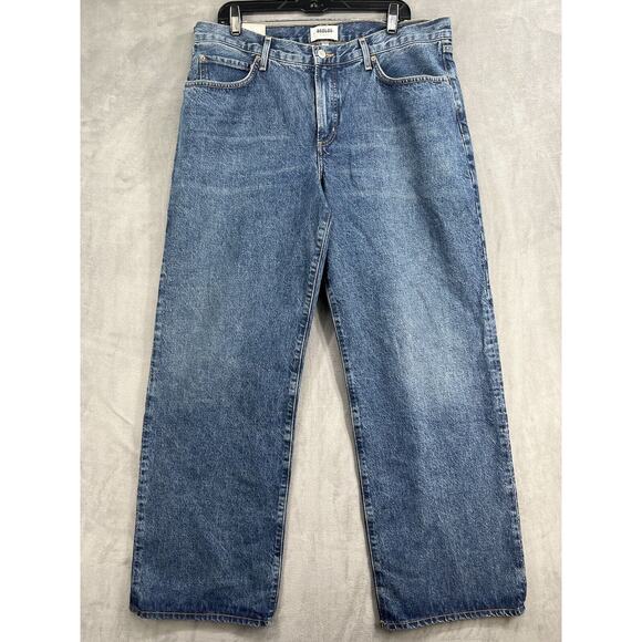 Agolde FUSION JEAN IN AMBITION Size 32 Low Rise Loose Straight Extended Hem - Picture 2 of 12